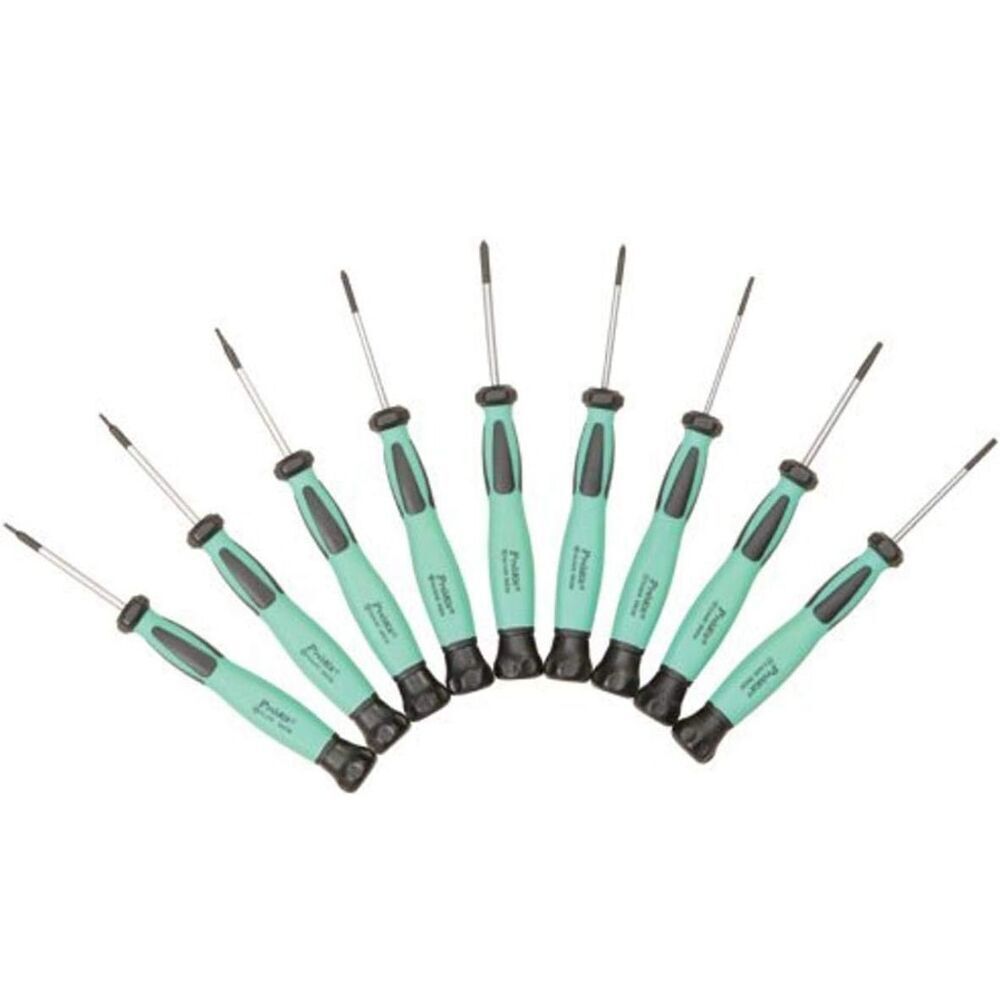 Pro’sKit SD-0839 9-Piece ESD Precision Screwdriver Set w/ Pouch New, Tech Tools
